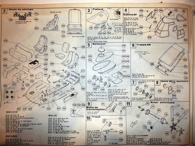 SUD AVIATION SA 321 SUPER FRELON 1/35ème Réf 1040 Notice 00811