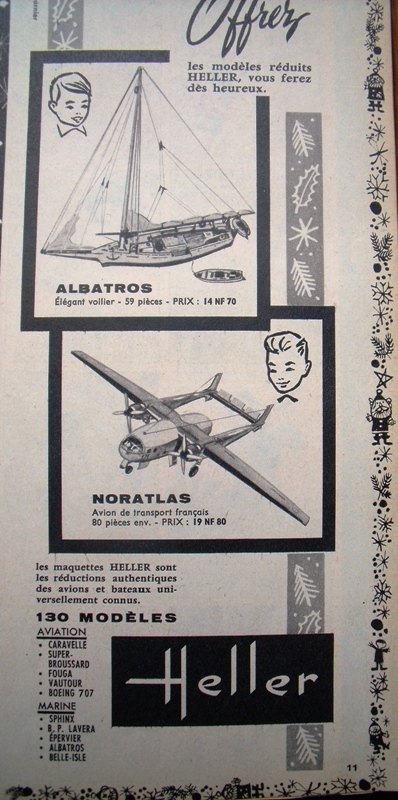 Magazines PILOTE et TINTIN, publicités HELLER  des années 60 04210