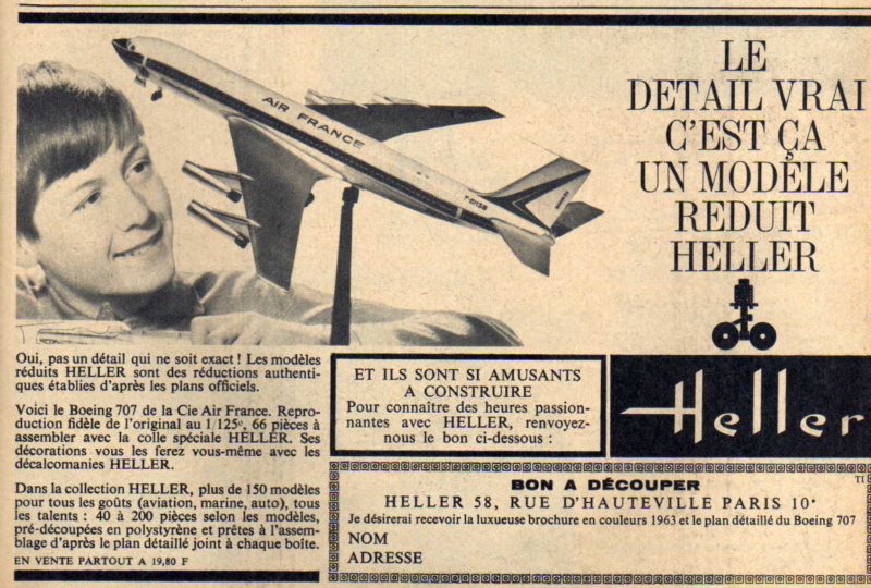 Magazines PILOTE et TINTIN, publicités HELLER  des années 60 05110