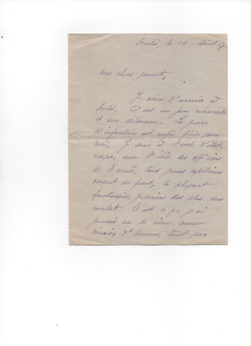 Lettre d'Armand Bergis du 10/08/1917 Etat_m10