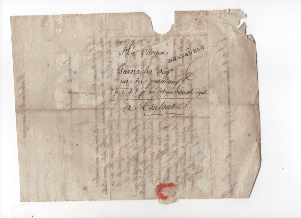 lettre du mois  d'août 1793 en partance de Montauban Lettre23