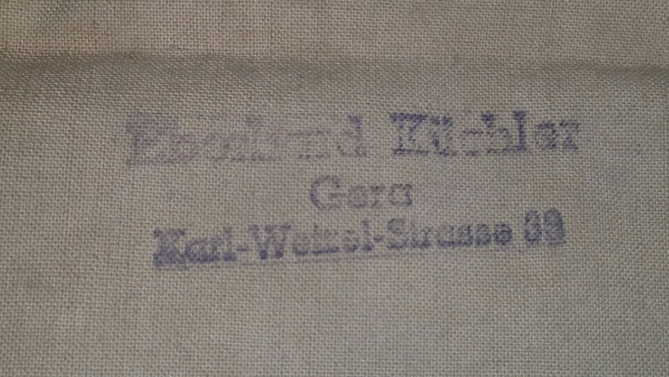 Toile de tente 1935 - Rousseau - Arras 1940 réutilisation allemande 2020-081