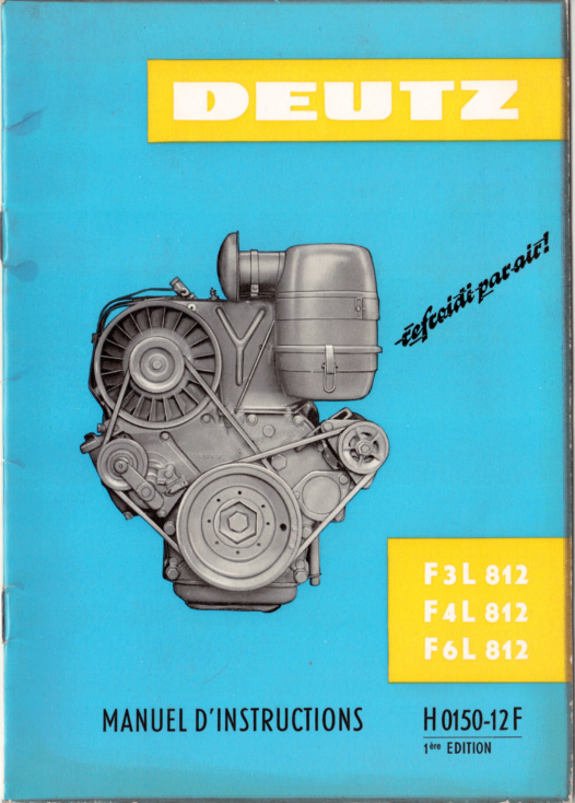 Manuel d'instructions DEUTZ moteurs F3L - janvier 1964 2020-026