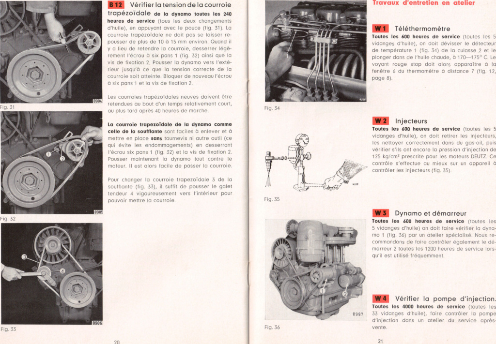 Manuel d'instructions DEUTZ moteurs F3L - janvier 1964 2020-036
