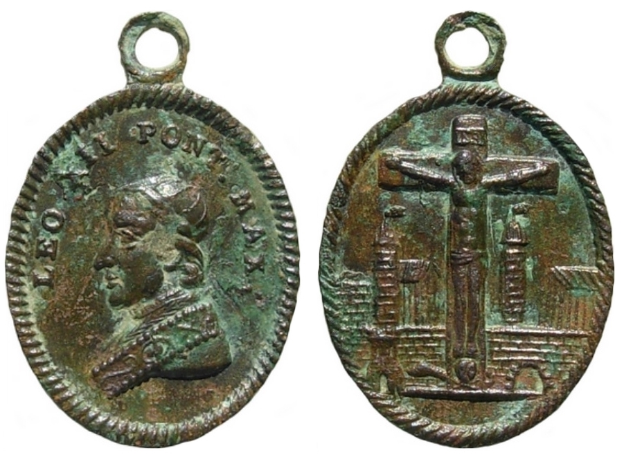 Pio VIII / Crucificado de cuatro clavos -S. XIX (I mitad) Leon_x10