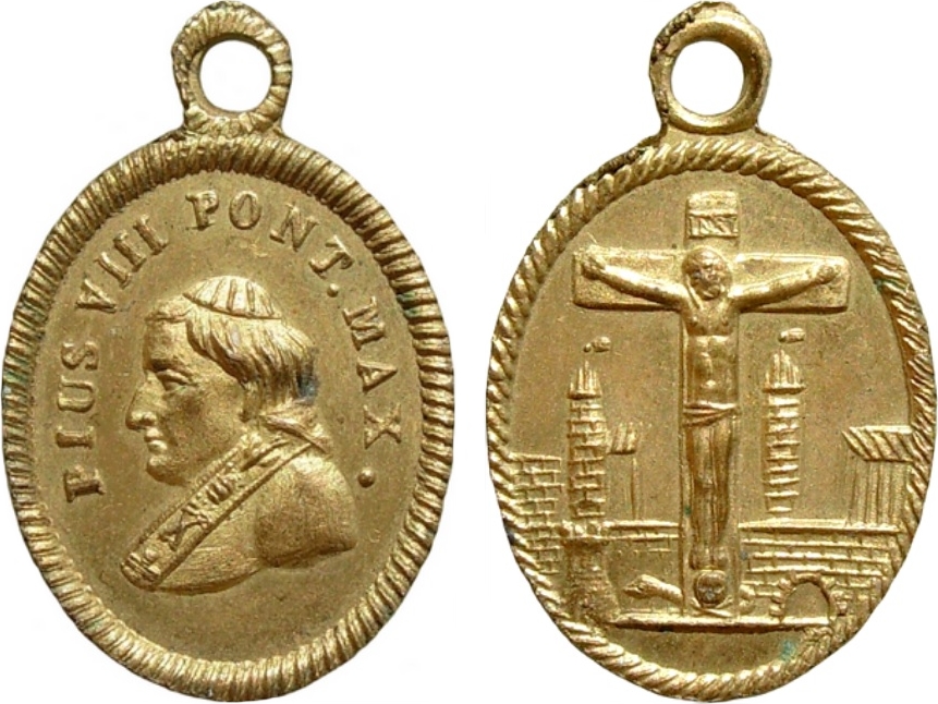 Pio VIII / Crucificado de cuatro clavos -S. XIX (I mitad) Pius_v11