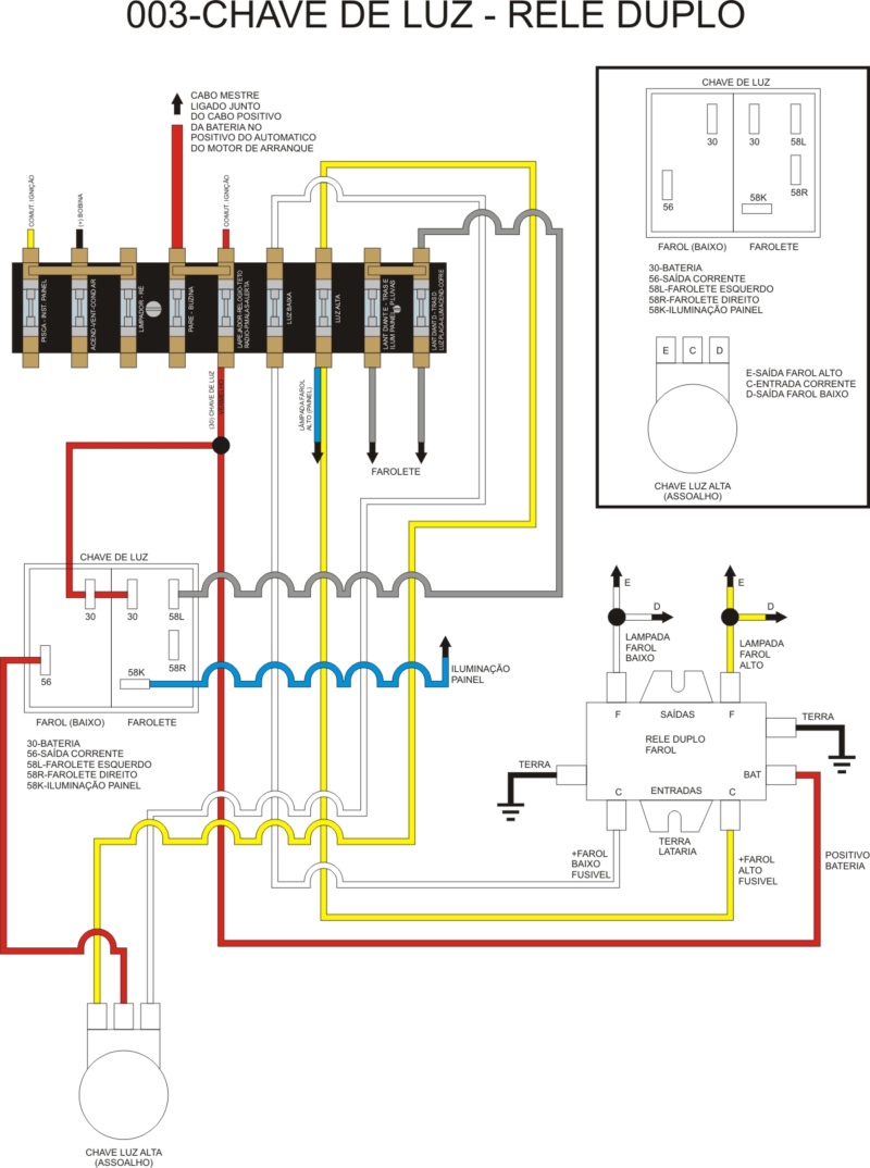 esquema elétrico - Esquema eletrico Opala passo a passo 00312