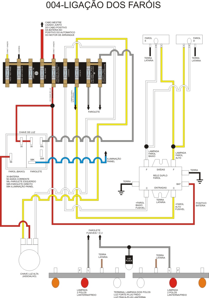 esquema elétrico - Esquema eletrico Opala passo a passo 00411