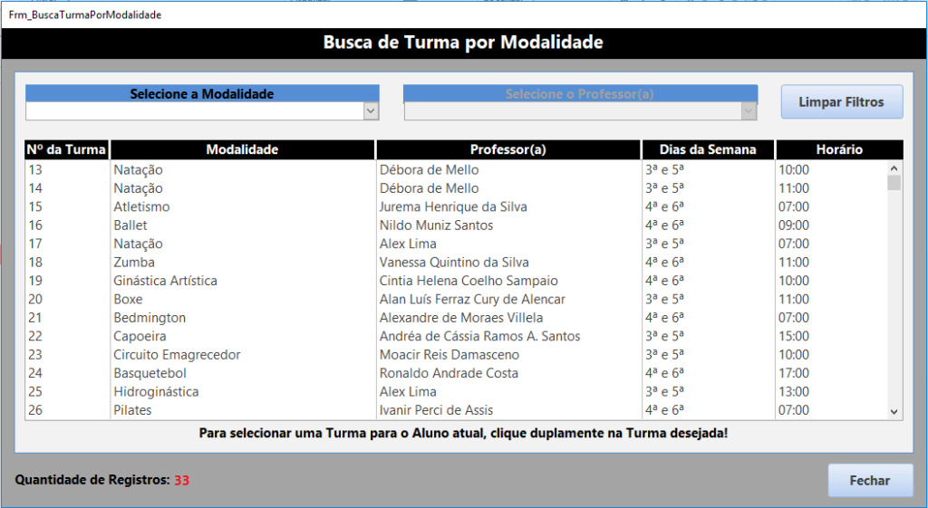 Bloquear Dados em Conflito em tela de cadastro de modalidades Tela_b11