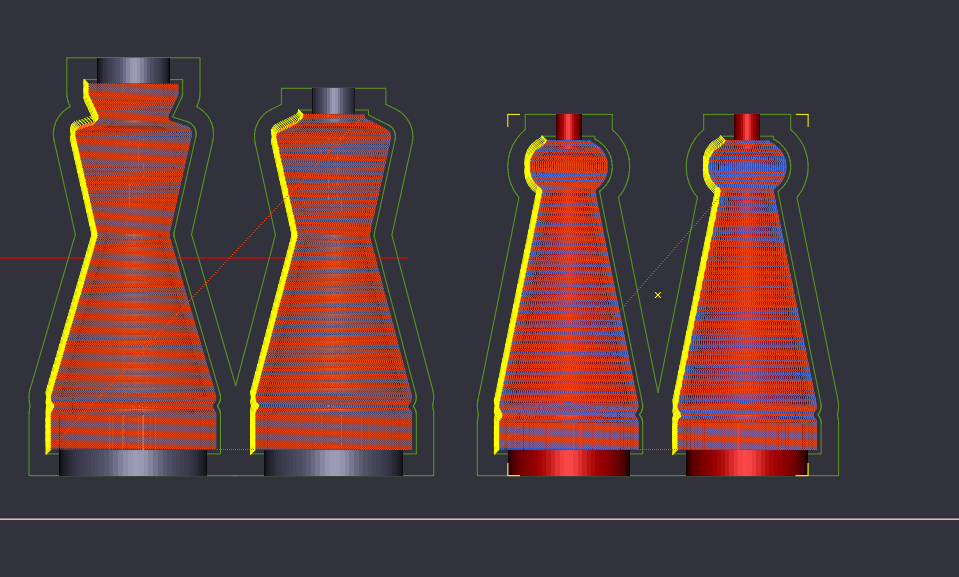 Cambam Profilage 3D Ligne niveau ébauche, limite et surépaisseur J210