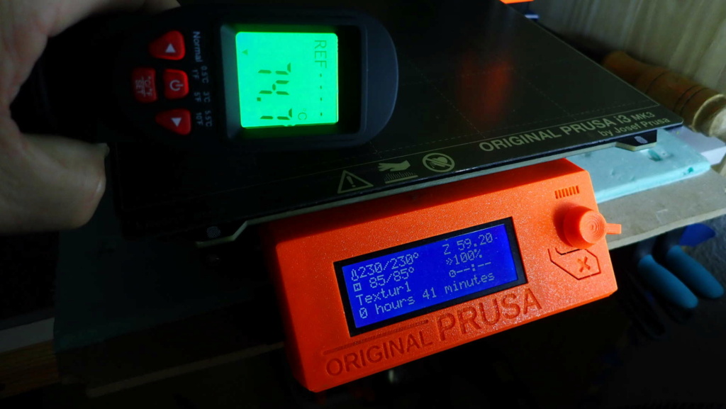 Prusa MK3S : température variable sur le plateau P5194210