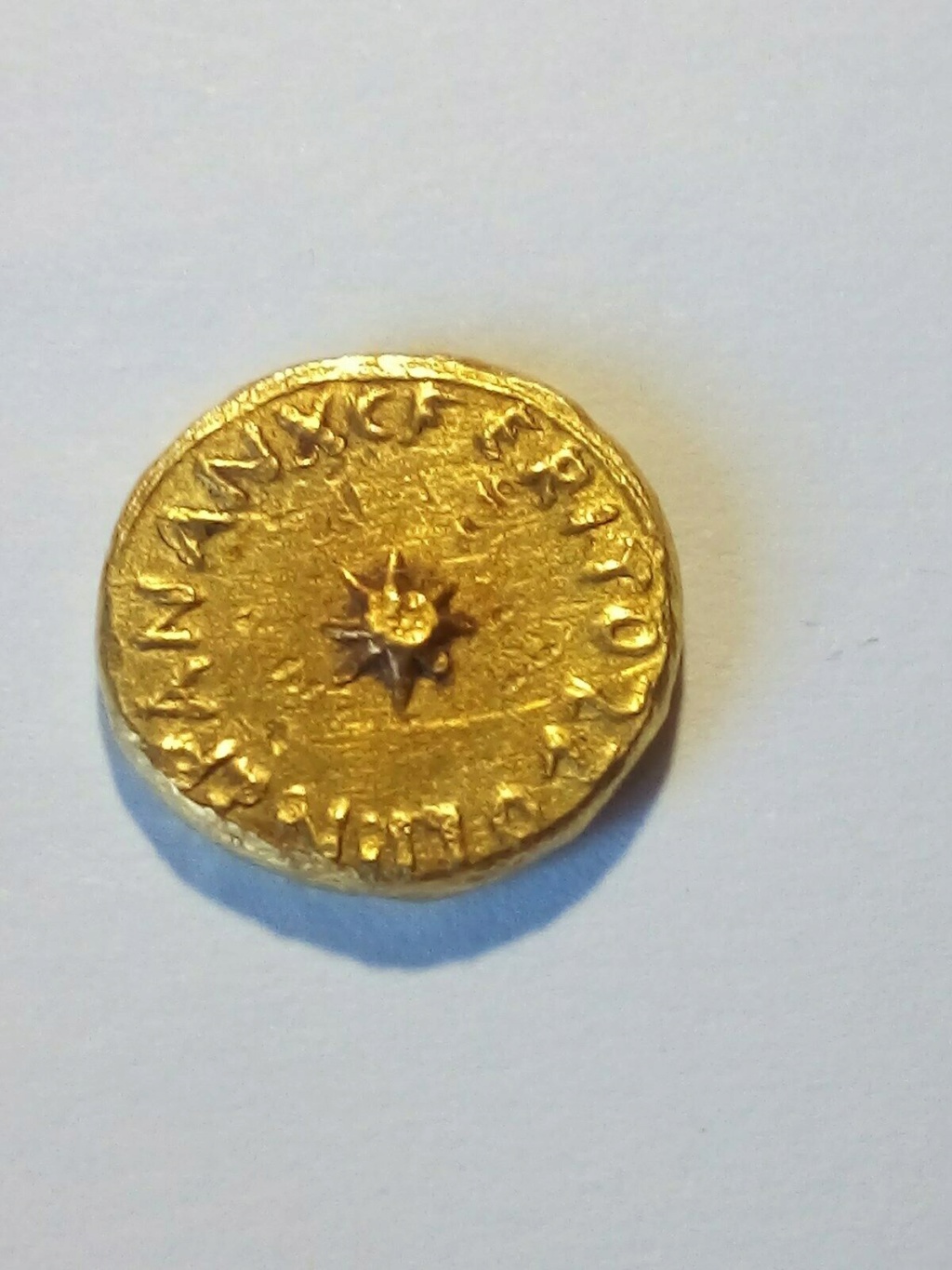 Dinar primitivo bilingüe. Opinión sobre autenticidad Transi10
