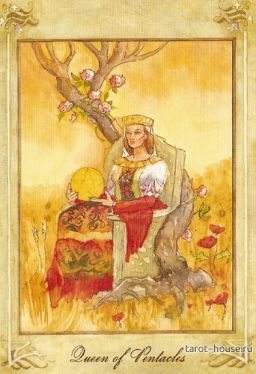 Королева Пентаклей . Таро Ллевеллин (Llewellyn Tarot) 1149