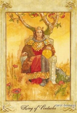 Король Пентаклей . Таро Ллевеллин (Llewellyn Tarot) 1150