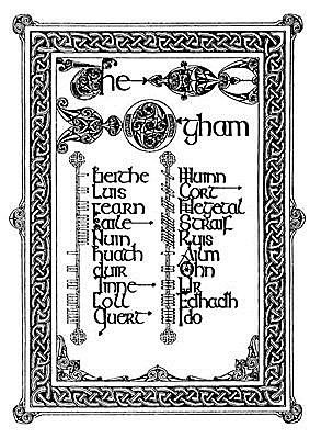 Считка магического алфавита — Огамских рун  или рун Огам  48