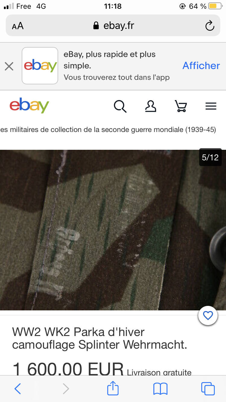 Blouson de panzer 3tons et veste allemande camouflé. 56c71510