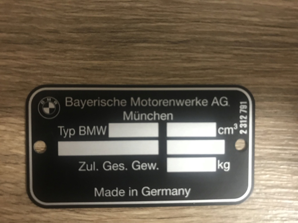 Plaque constructeur BMW R76/6 09025910