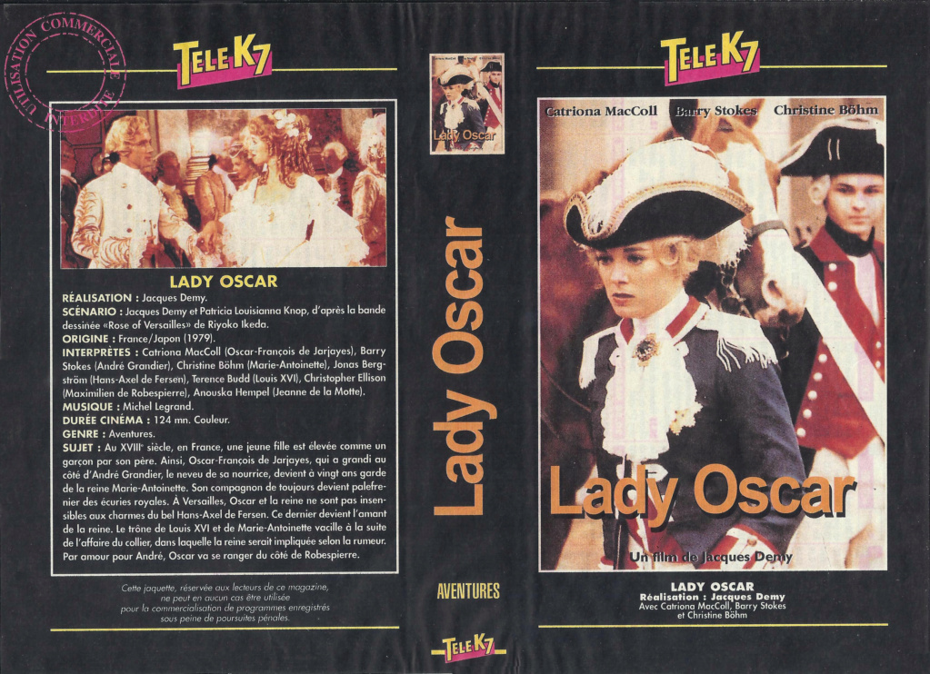 Le Film Drama De Lady Oscar De Jacques Demy En DVD-Vidéo Et Blu-Ray-Vidéo Lady_o10