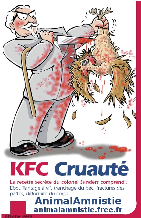 Le combat de PETA contre la cruauté de KFC Affich10