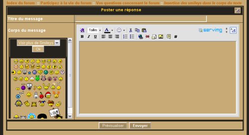 Insertion des smileys dans le corps du texte Image211
