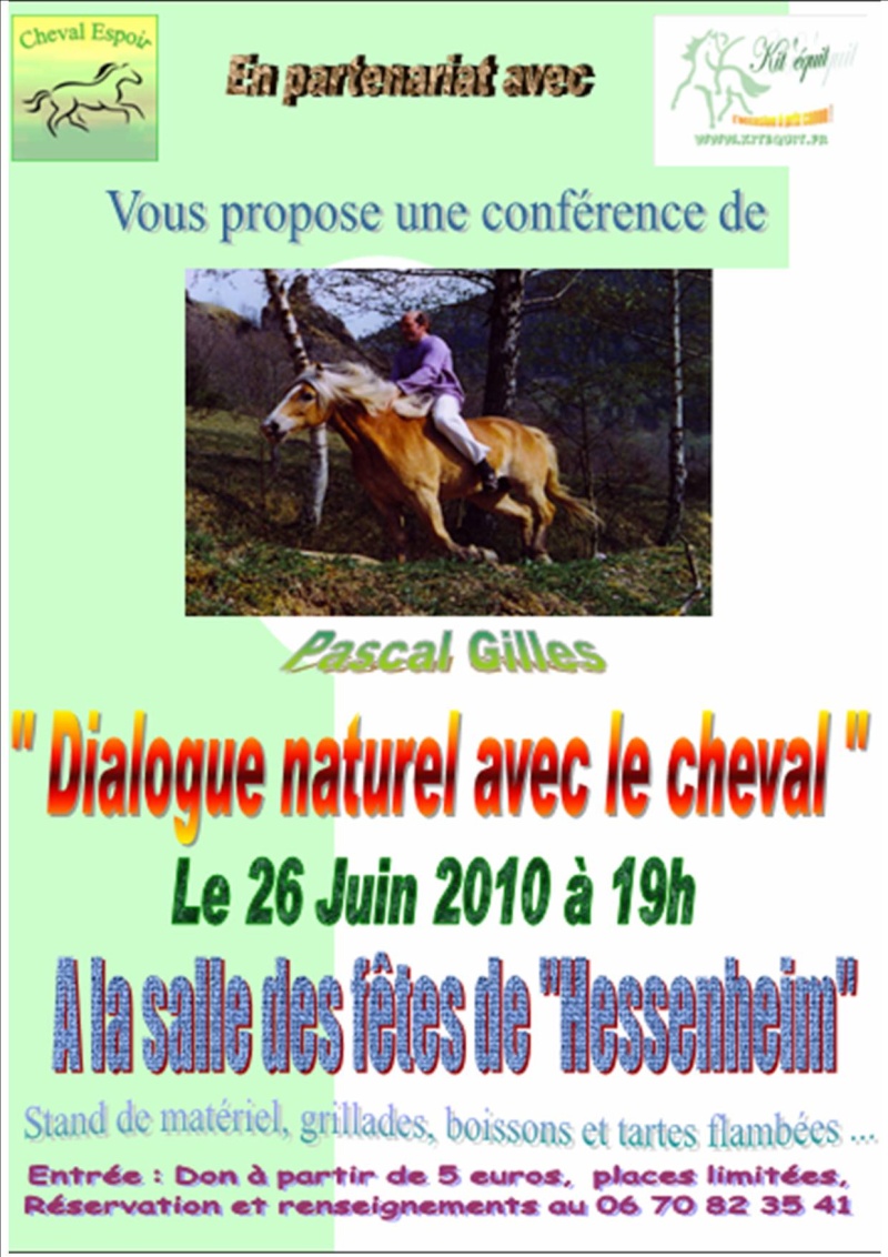 Conférence d'éthologie => dialogue naturel avec le cheval 26.06 Alsace Affich10