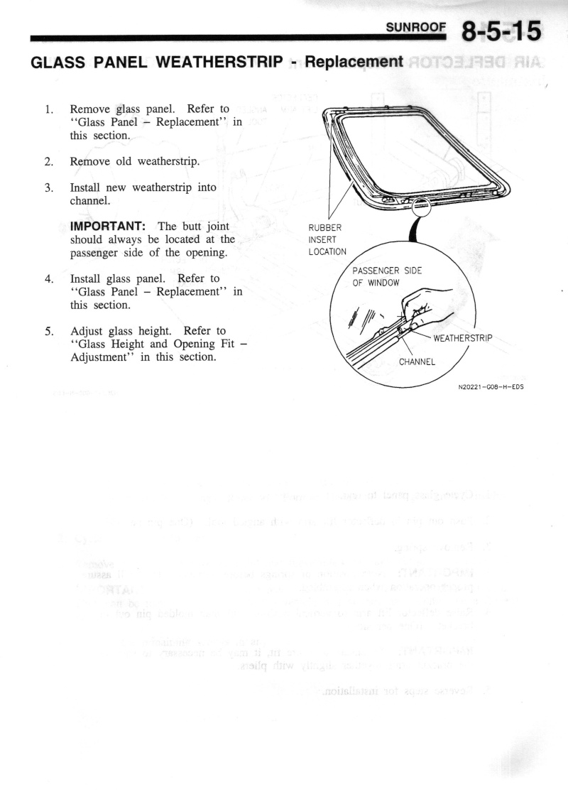 Write-Up: Sunroof - Diagnosis and Repair 8-5-1510