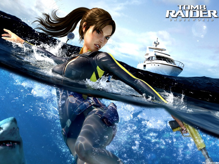 Lara croft en tomb raider underworld Agua11