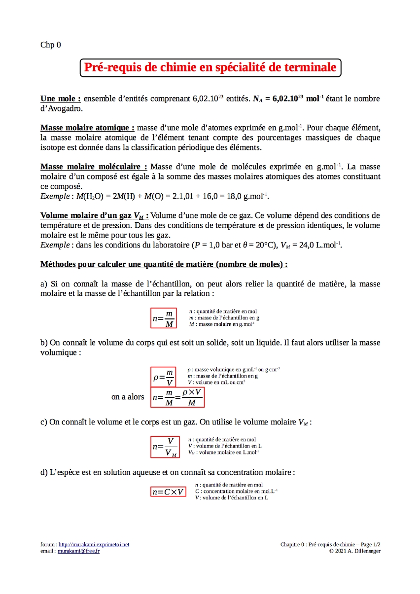 Document : Rappels de chimie Cours-23