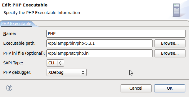 Preparing Eclipse PDT for Debugging PHP Screen32