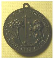 Medallas con Firmas de MANFRINI y JOHNSON - Jesús / Asociación civitate christiana - s. XX 00210