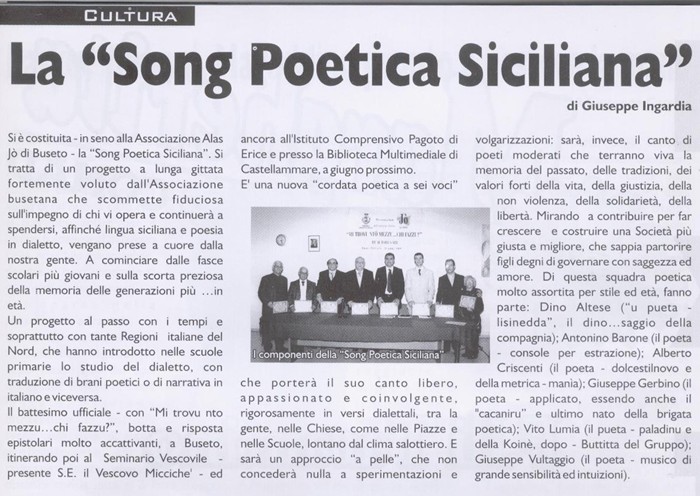 La "Song Poetica Siciliana" Artico10