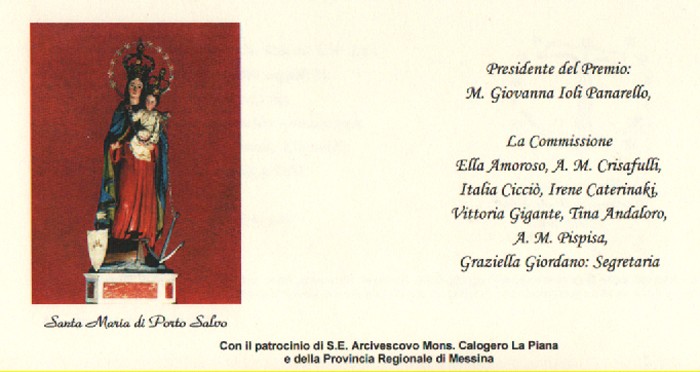 Premio S. Maria di Porto Salvo - pr. M.G. Ioli Panarello Invito11