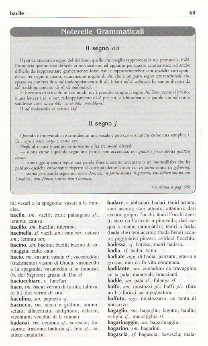 Dal Vocabolario Italiano-Siciliano CAMILLERI Senza_51