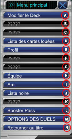 DIDACTICIEL YU-GI-OH! ONLINE 3 Menu10