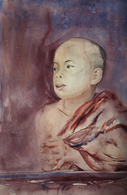 Jeune moine bouddhiste Myanma10