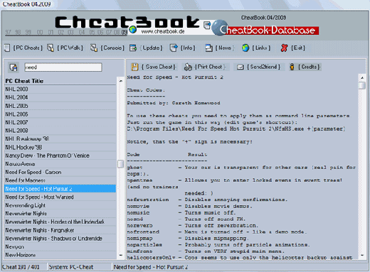   CheatBook Issue April 2009 4 / 2009    112