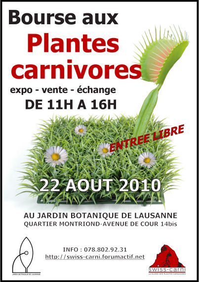 Bourse aux plantes carnivores - 22/08/2010 à Lausanne (VD) Affich12