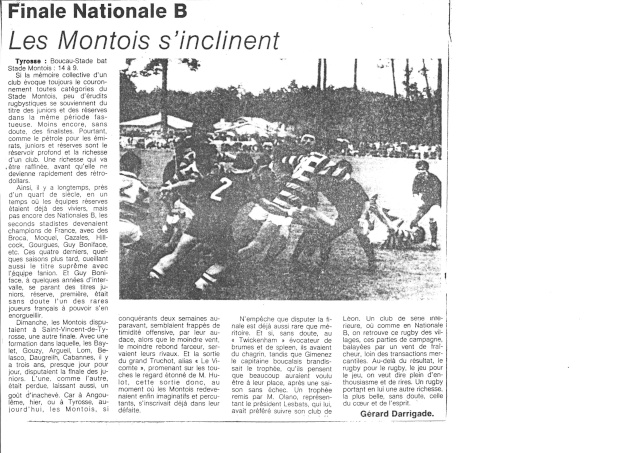 1982... La Nationale B, Champion de France Articl31