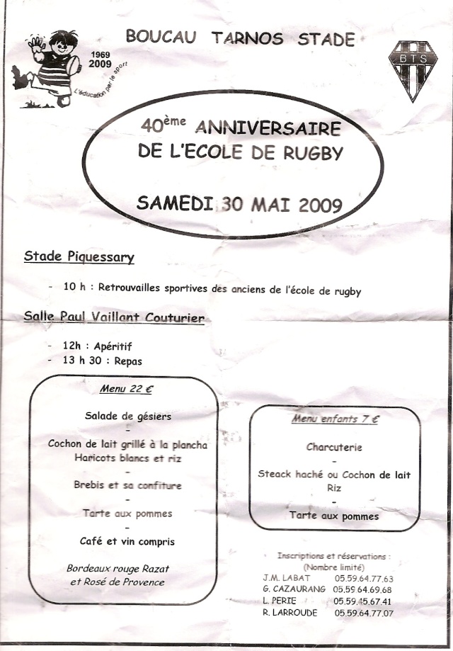 Manifestation pour les 40 ans de l'Ecole de Rubgy Menu_e10