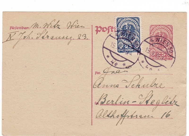 Postkartenserie "Neuer Wappenadler", Inschrift "Deutschösterreich" Img51