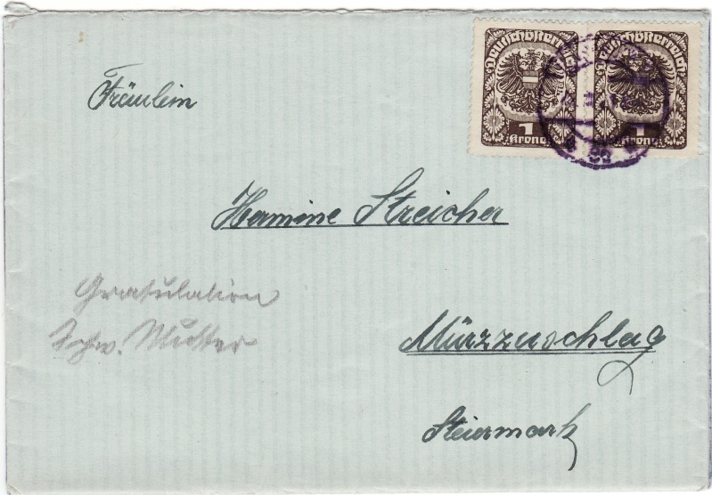Republik Deutsch-Österreich - Bedarfspost Dez. 1918 - Dez. 1921 Img_0106
