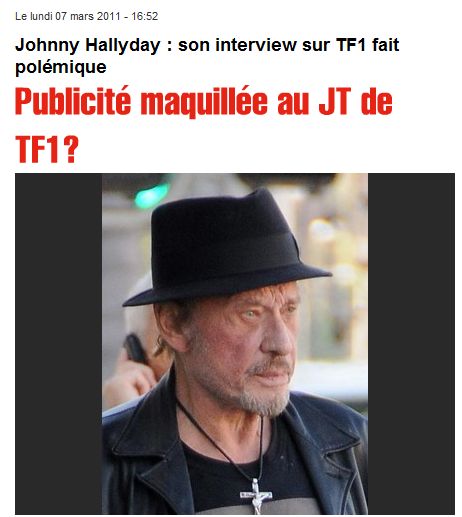 Et ça continue..L’interview de Johnny Hallyday dans le 20 heures a attiré l’attention du CSA…  Captu259