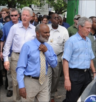 Bush and Clinton calling for solidarity in Haiti Bush_c10