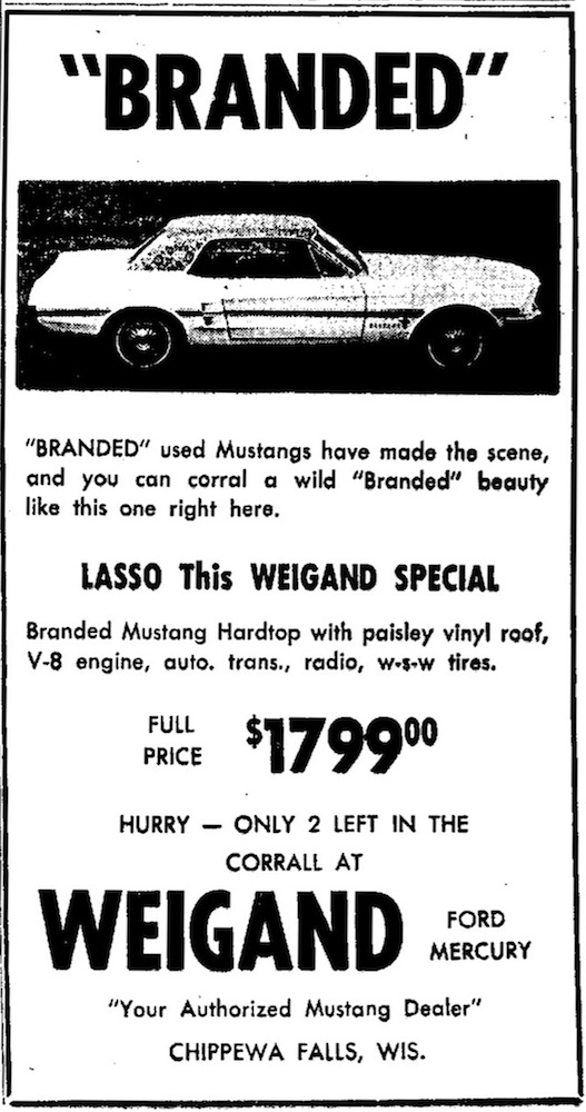 Mustang 1965 à 1968 édition Branded 1967_b10