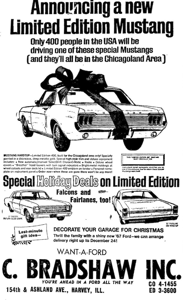 L'édition limité 400 Chicago de la Mustang 1967 1967_m13