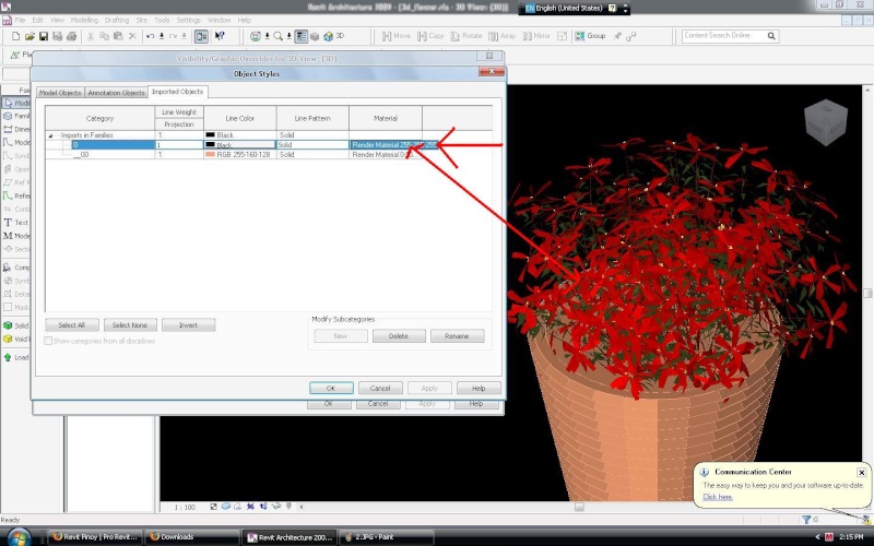 how to change the materials from DWG files 310