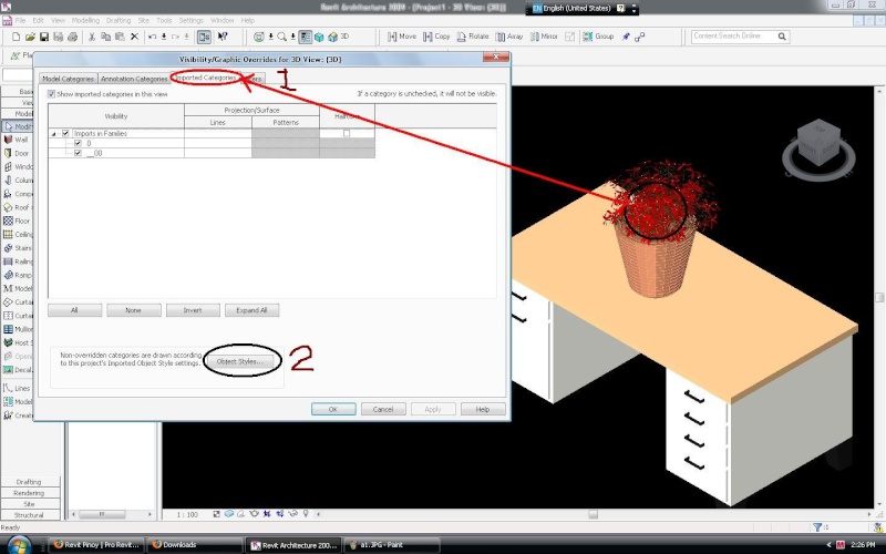 How to change the materials from DWG files into Revit Family A210
