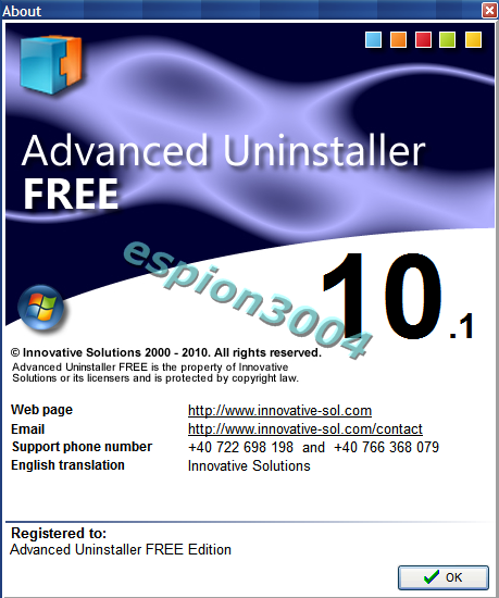 Téléchargez Advanced Uninstaller FREE V10 24-03-11