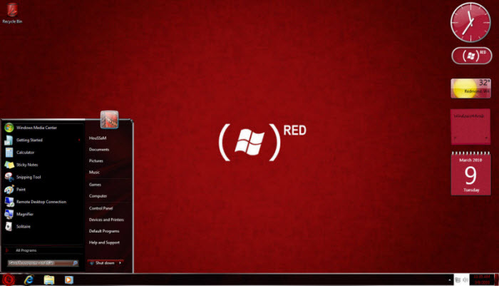 جديد وحصريا نسخة السفن الحمراء | Windows 7 Ultimate Red Edition 2010 | نسخة اصلية ومفعلة باخر التحديثات | بحجم 2.2 جيجا على عدة سيرفرات Domain12