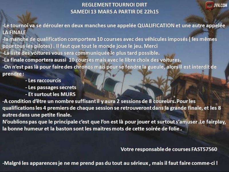 Tournois Dirt pour les fadas Dirt11